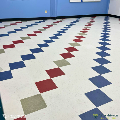Philadelphia Flooring Solutions's commercial flooring work for Wissahickon Charter School in Philadelphia, PA